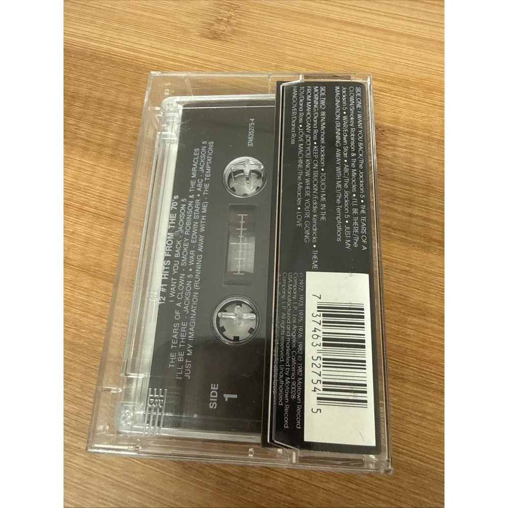 Motown Cassette Classic 12 #1 Hits The 70's Various Artists - Picture 2 of 5